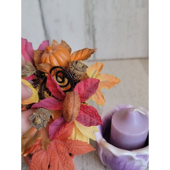 Spring fall flower pot photo holder tulip candle holder set - Picture 3 of 6